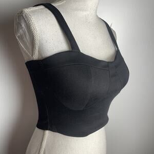 The Arte by Zenana‎ Bustier Cup Sleeveless Crop Top Sexy Top Women BLACK MEDIUM